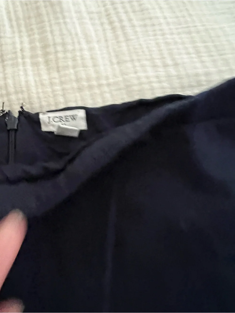 J. Crew Navy Scalloped Hem Mini Skirt